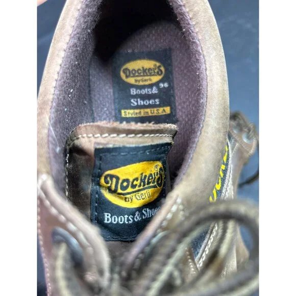 Dockers By Geni Mens Brown Leather Work Shoes EU43 US10 Vintage